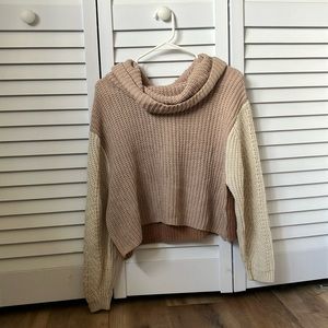 Turtle neck sweater Jessica Simpson womens S brownish and cream